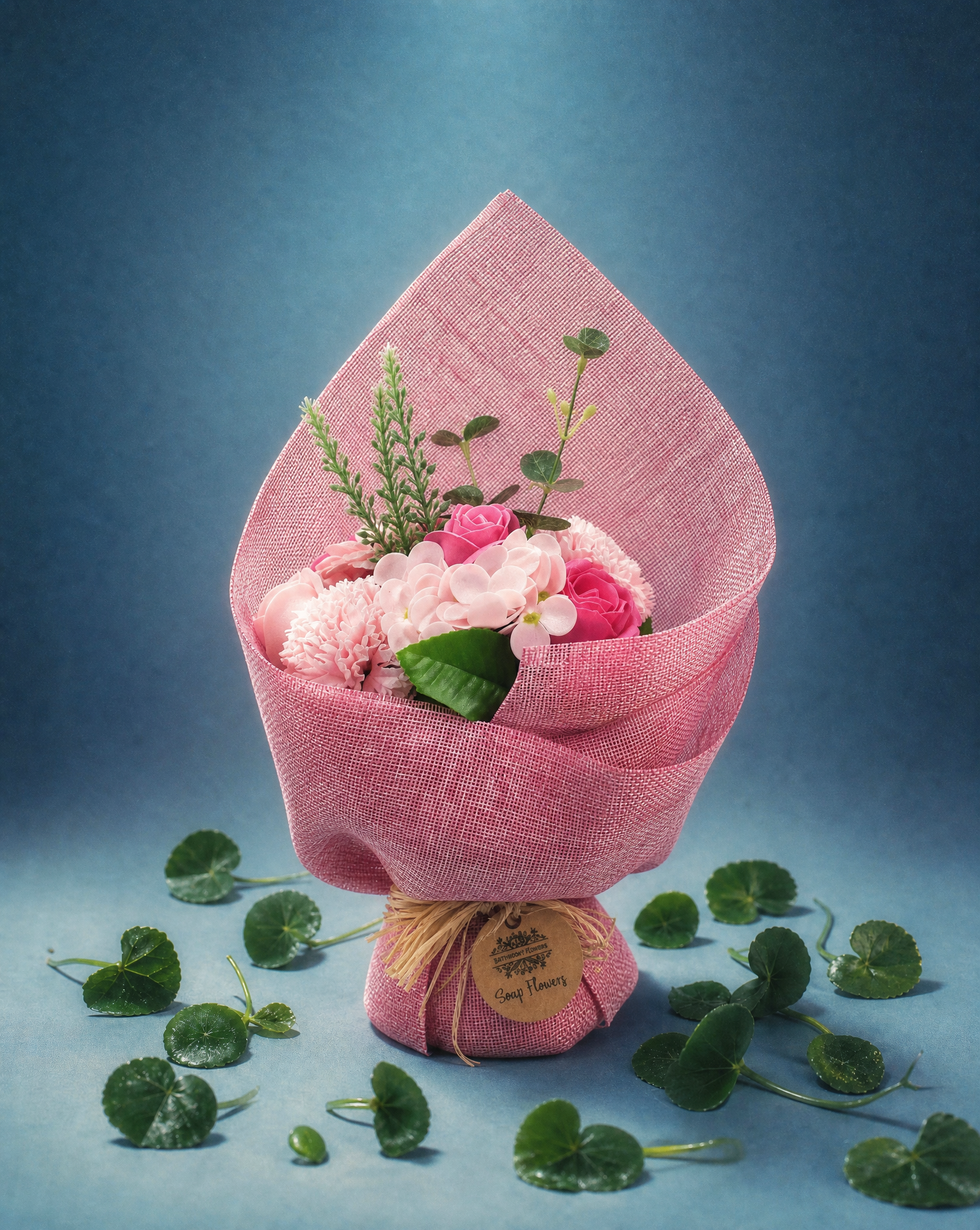 Standing Soap Flower Bouquet - Pink