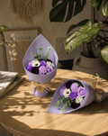 Standing Soap Flower Bouquet - Purple