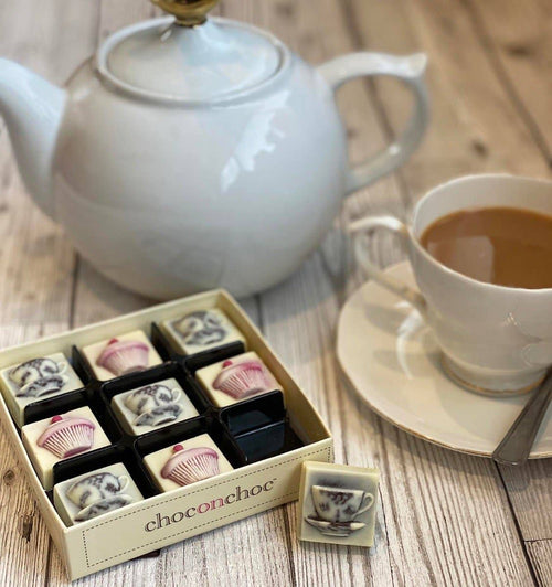 Chocolate Tea Cups And Cakes Box