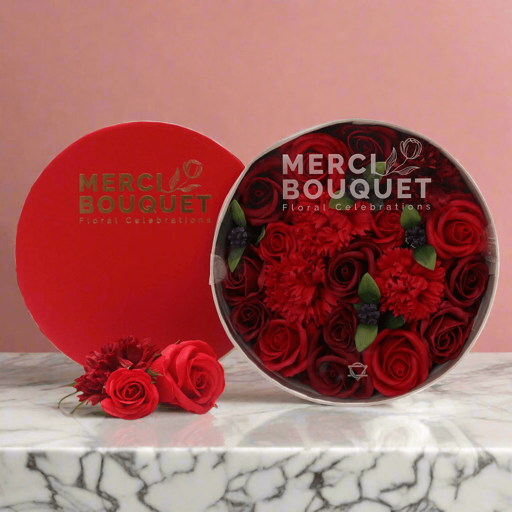 Round Box - Classic Red Roses