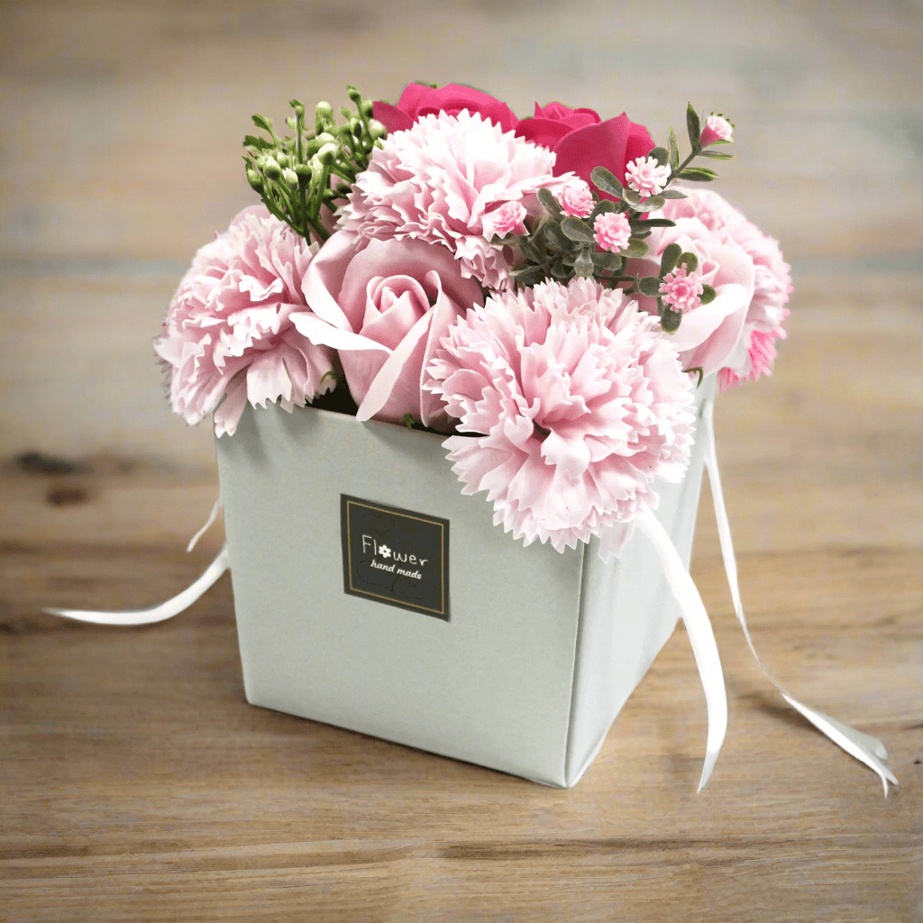 Soap Flower Bouquet - Pink Rose & Carnation