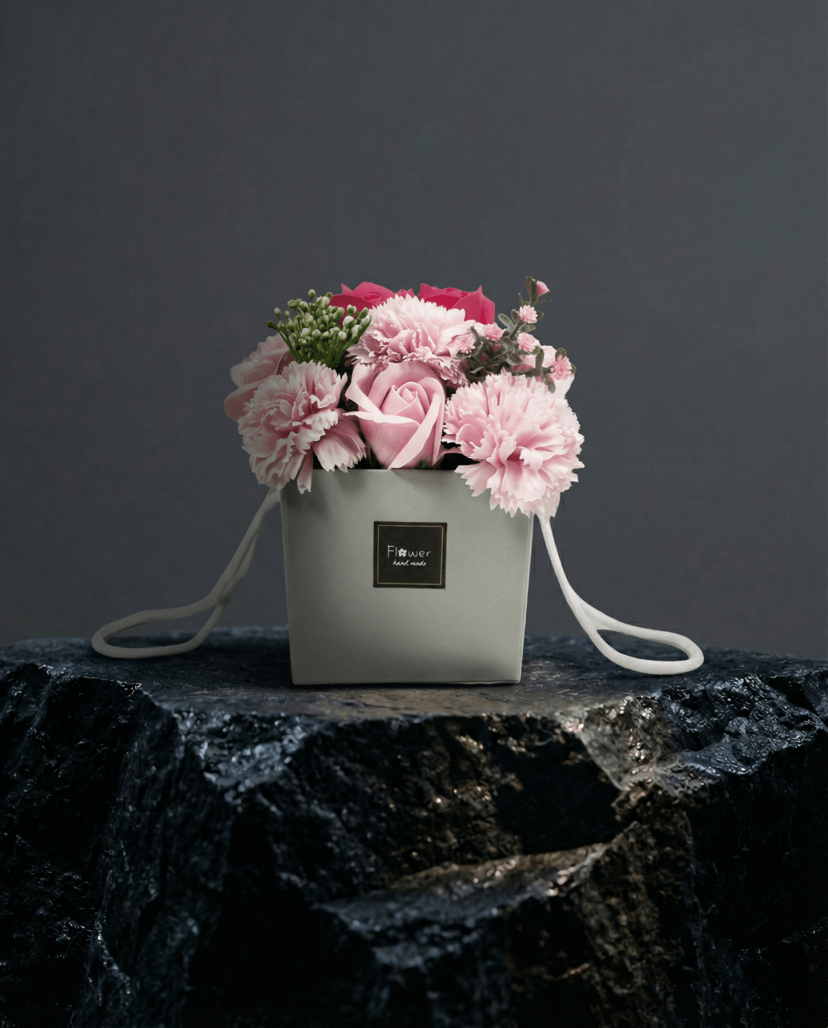 Soap Flower Bouquet - Pink Rose & Carnation