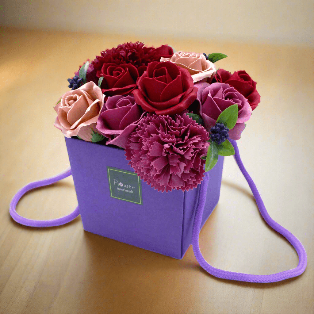 Soap Flower Bouquet - Purple Flower Garden
