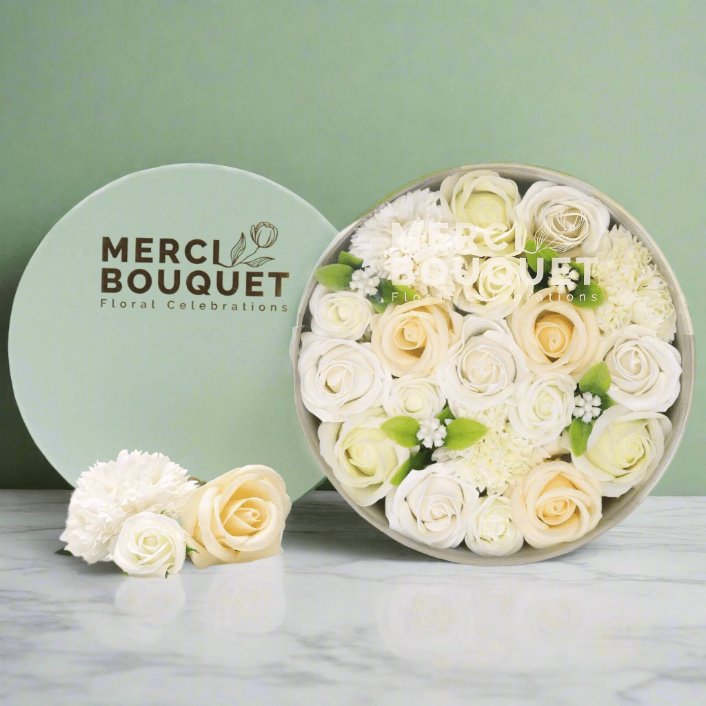 Round Box - Wedding Blessings - White & Ivory